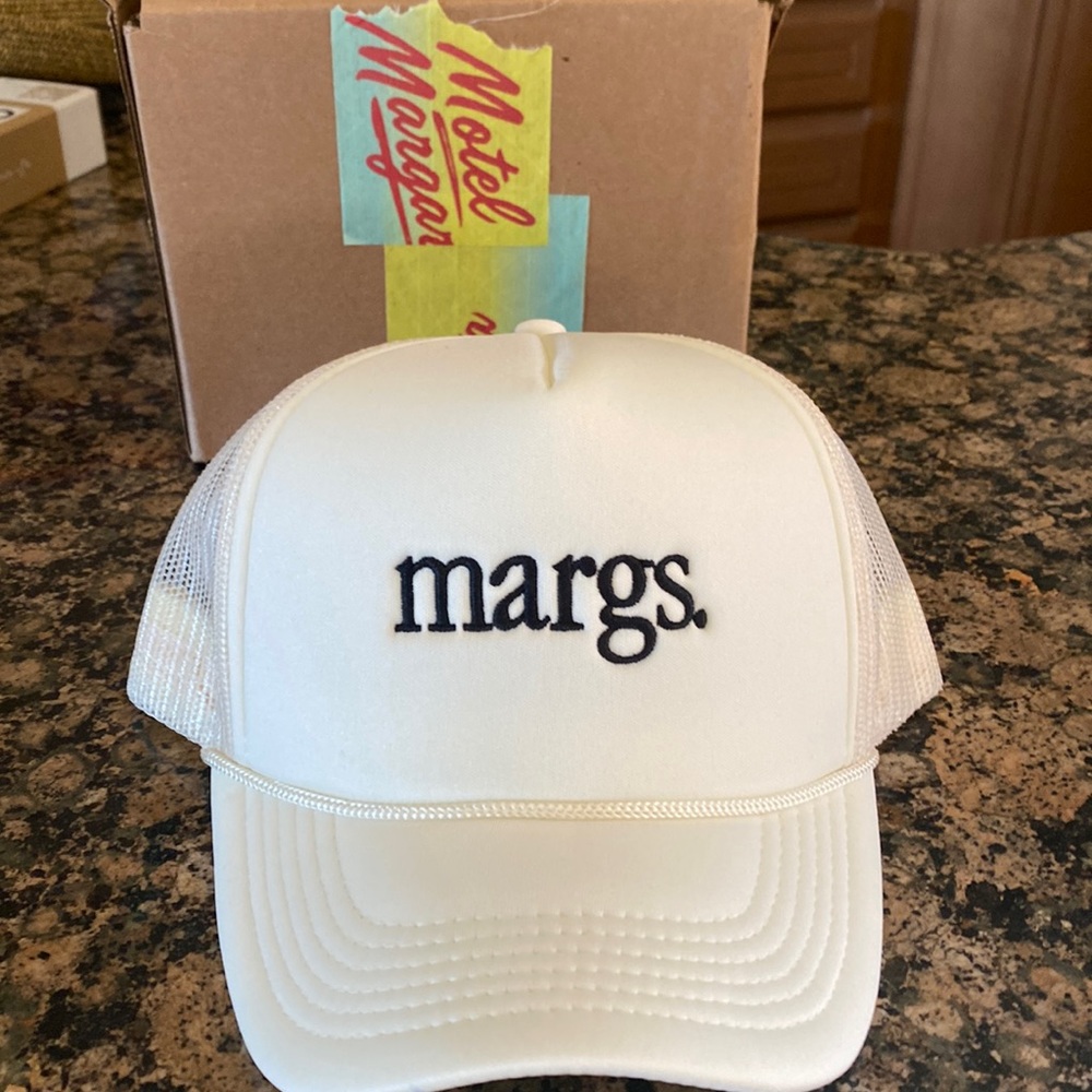 Motel Margarita Marg Trucker Hat- Brand New color: Bone